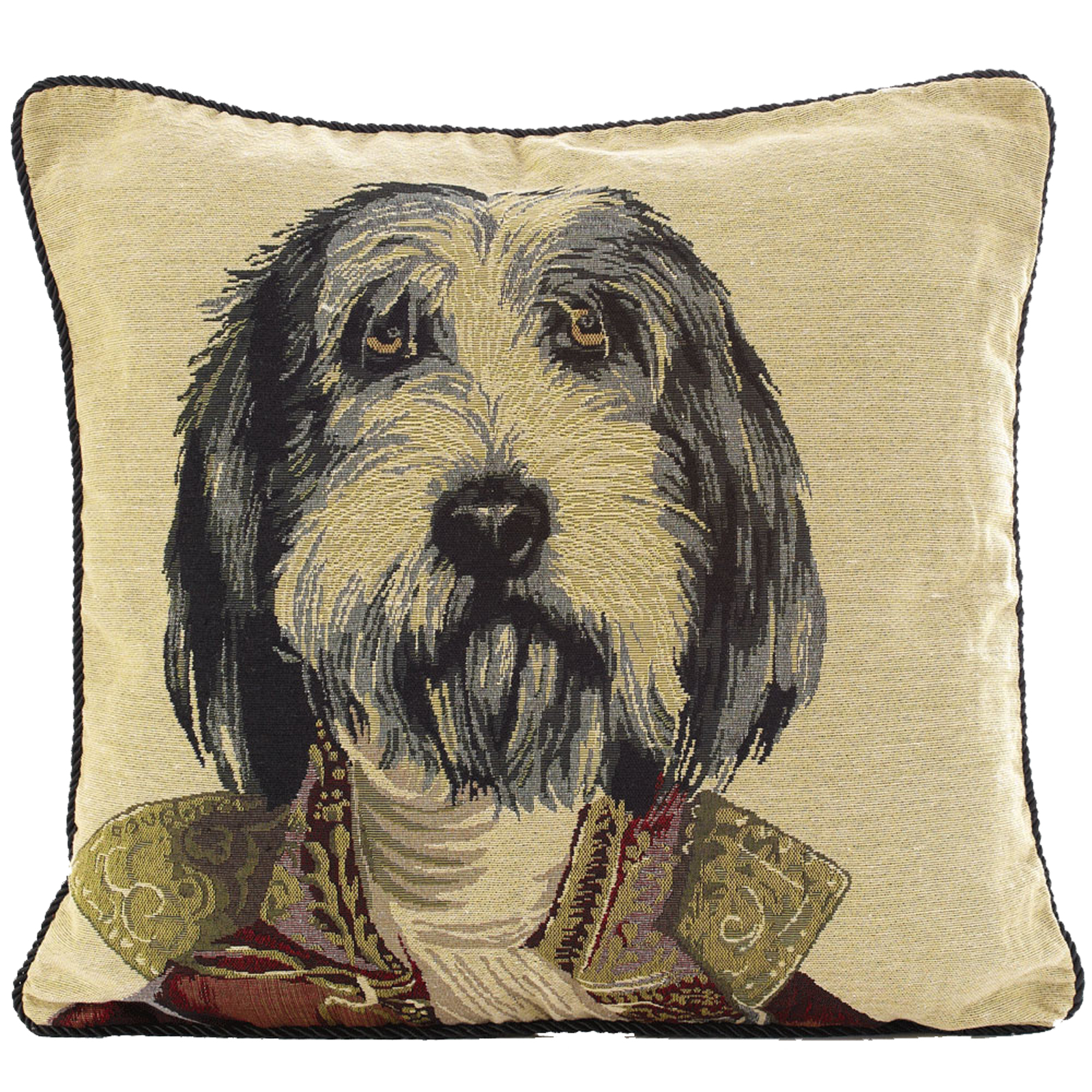 Vintage Tapestry Cushion Cover 18" X 18" Chenille Woven Scatter