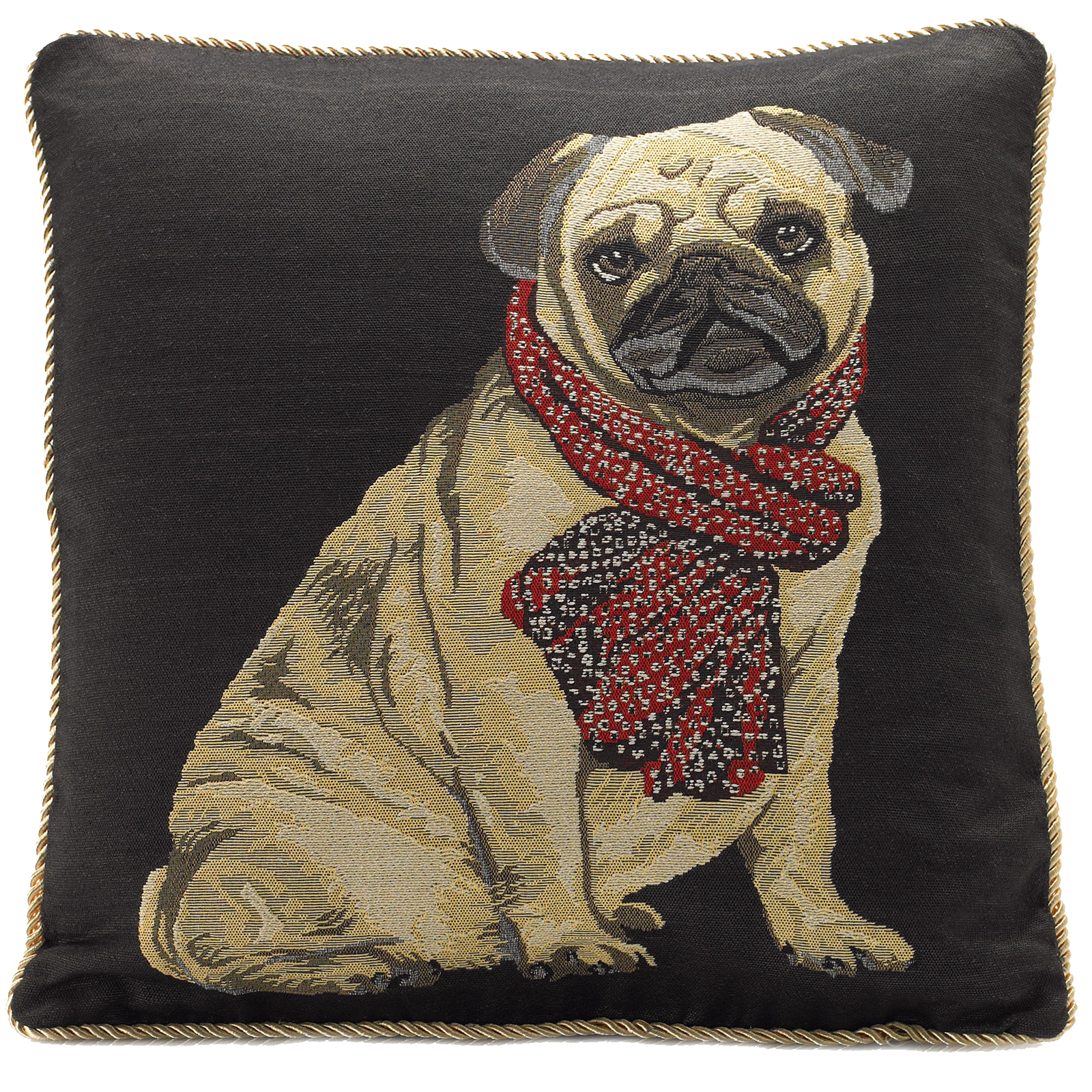 Vintage Tapestry Cushion Cover 18" X 18" Chenille Woven Scatter