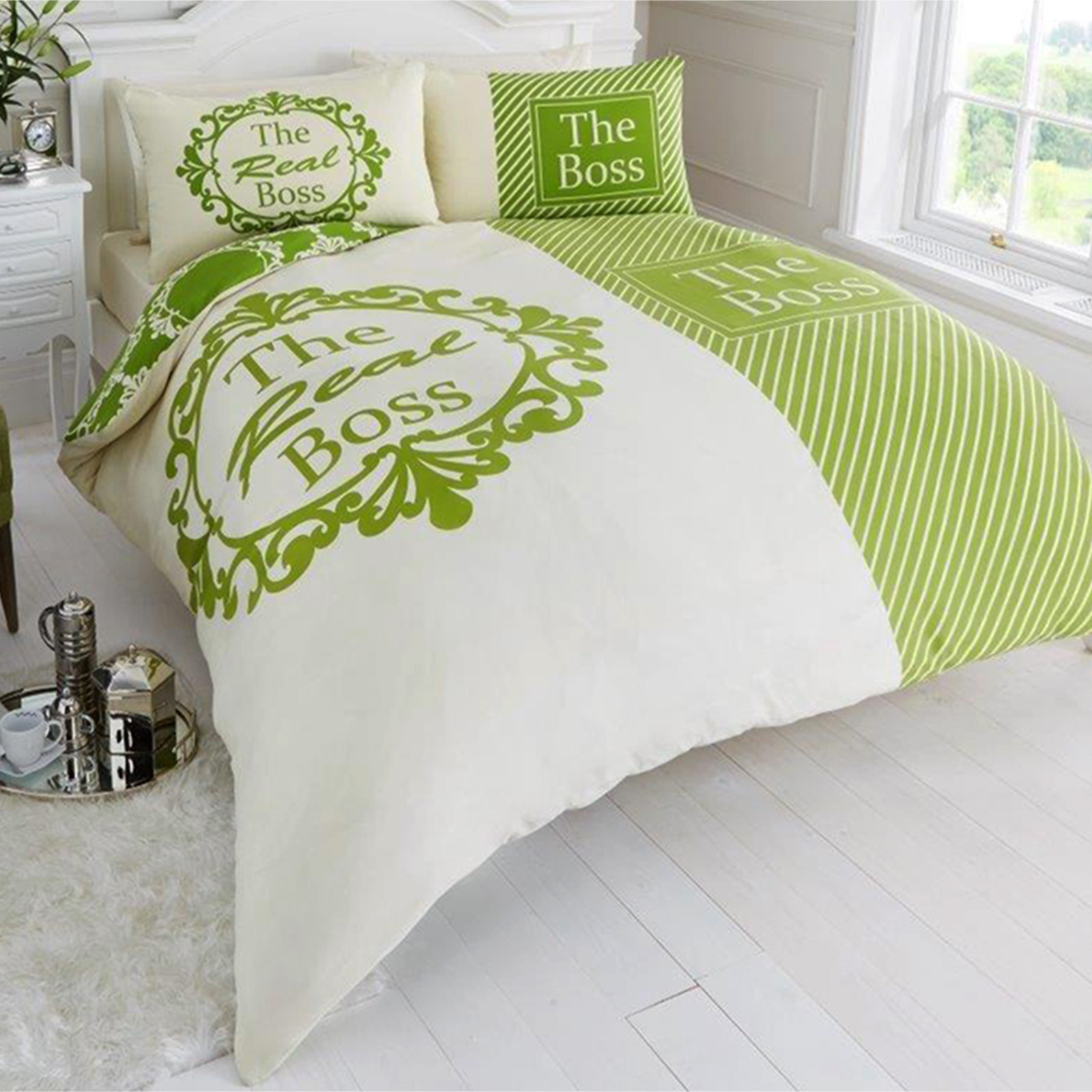 The Real Boss Fun Duvet Cover Reversible Bedding eBay