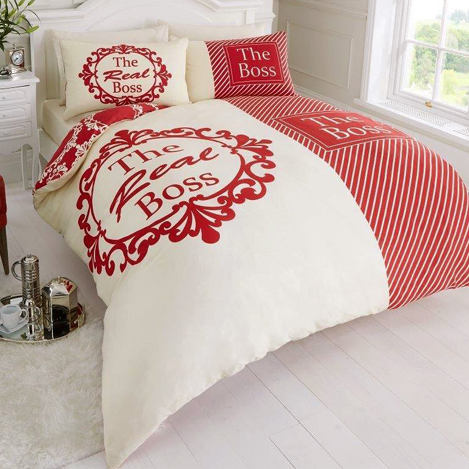 The Real Boss Fun Duvet Cover Reversible Bedding eBay