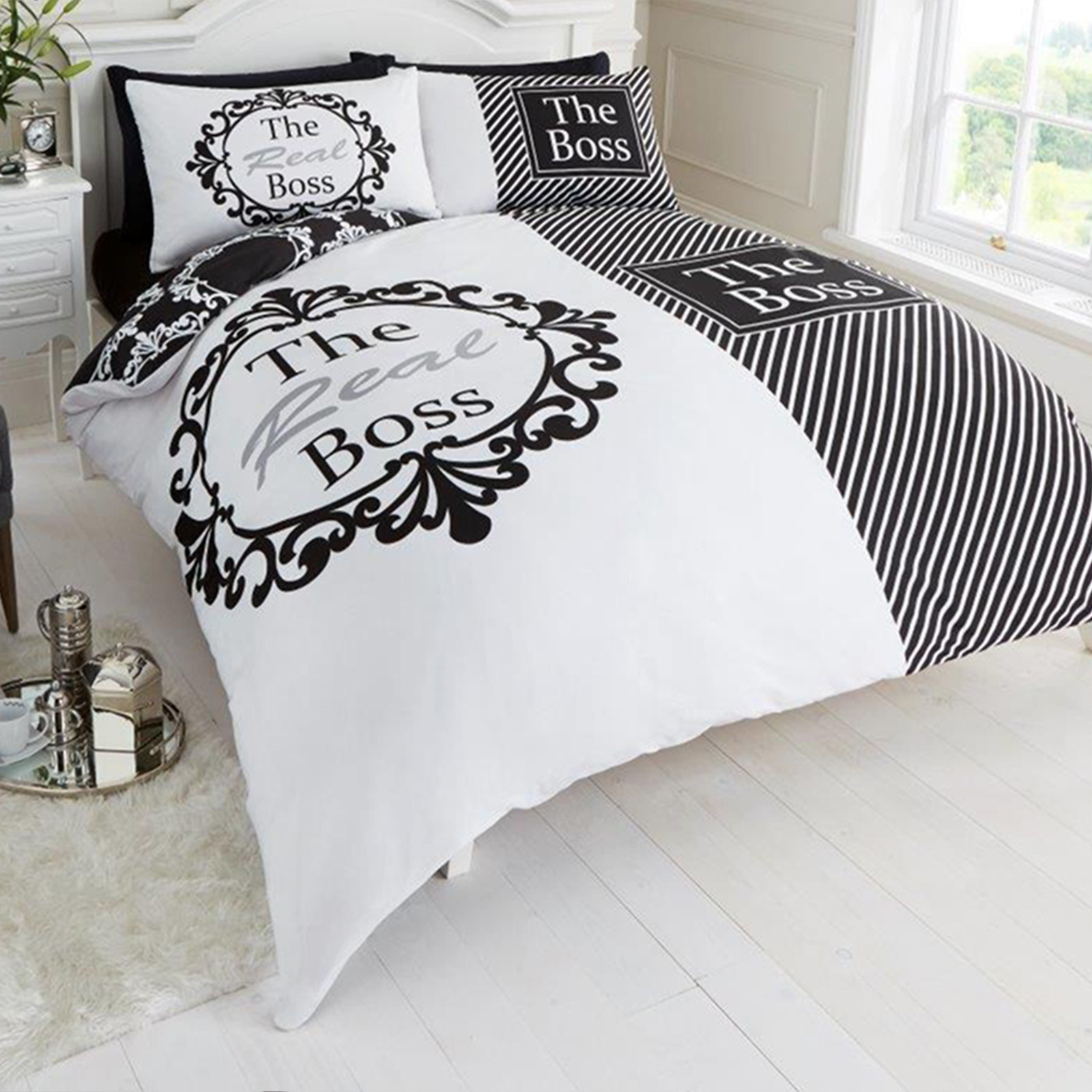 The Real Boss Fun Duvet Cover Reversible Bedding eBay
