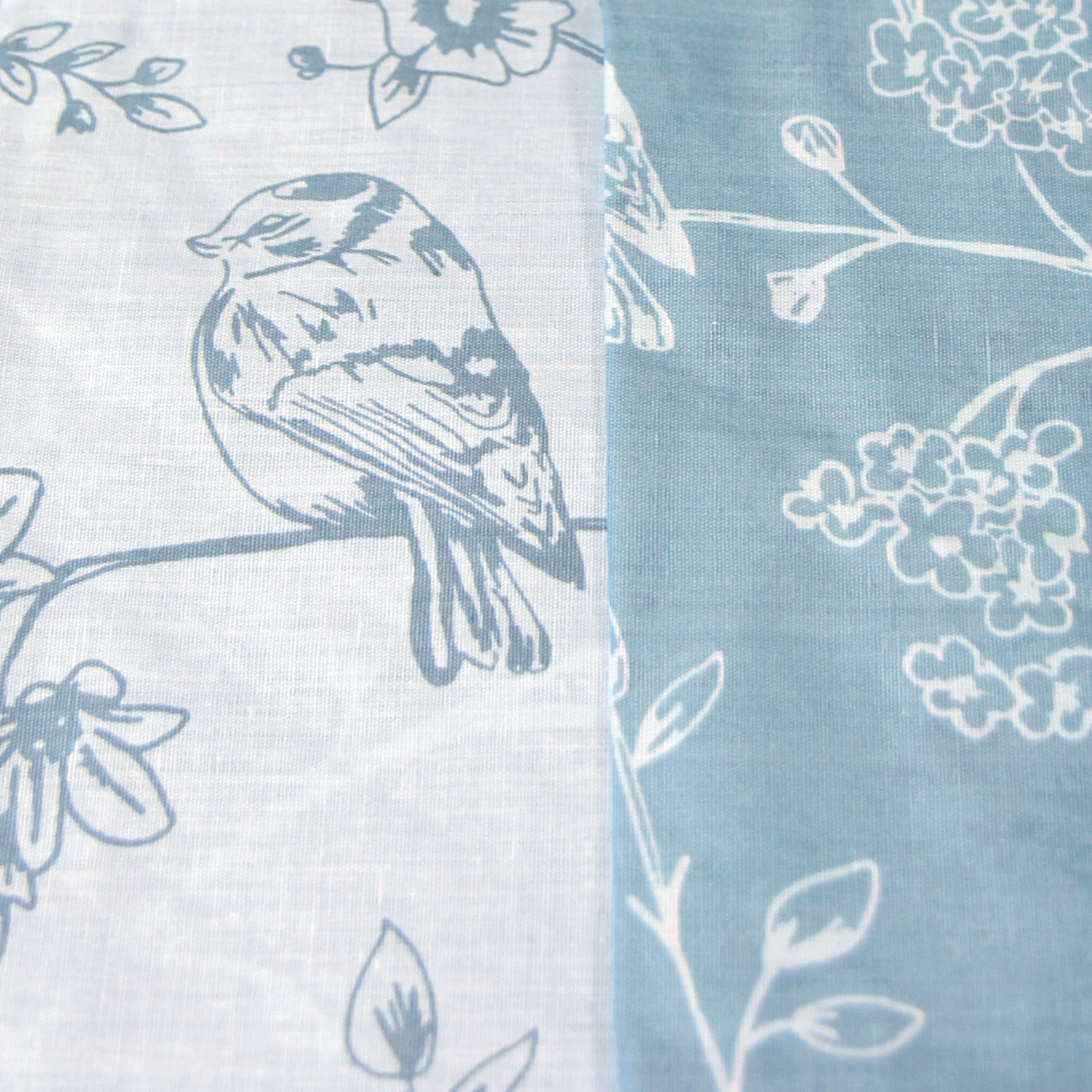French Toile Duvet Quilt Cover Reversible Floral Bird Bed Set + Pillow Case