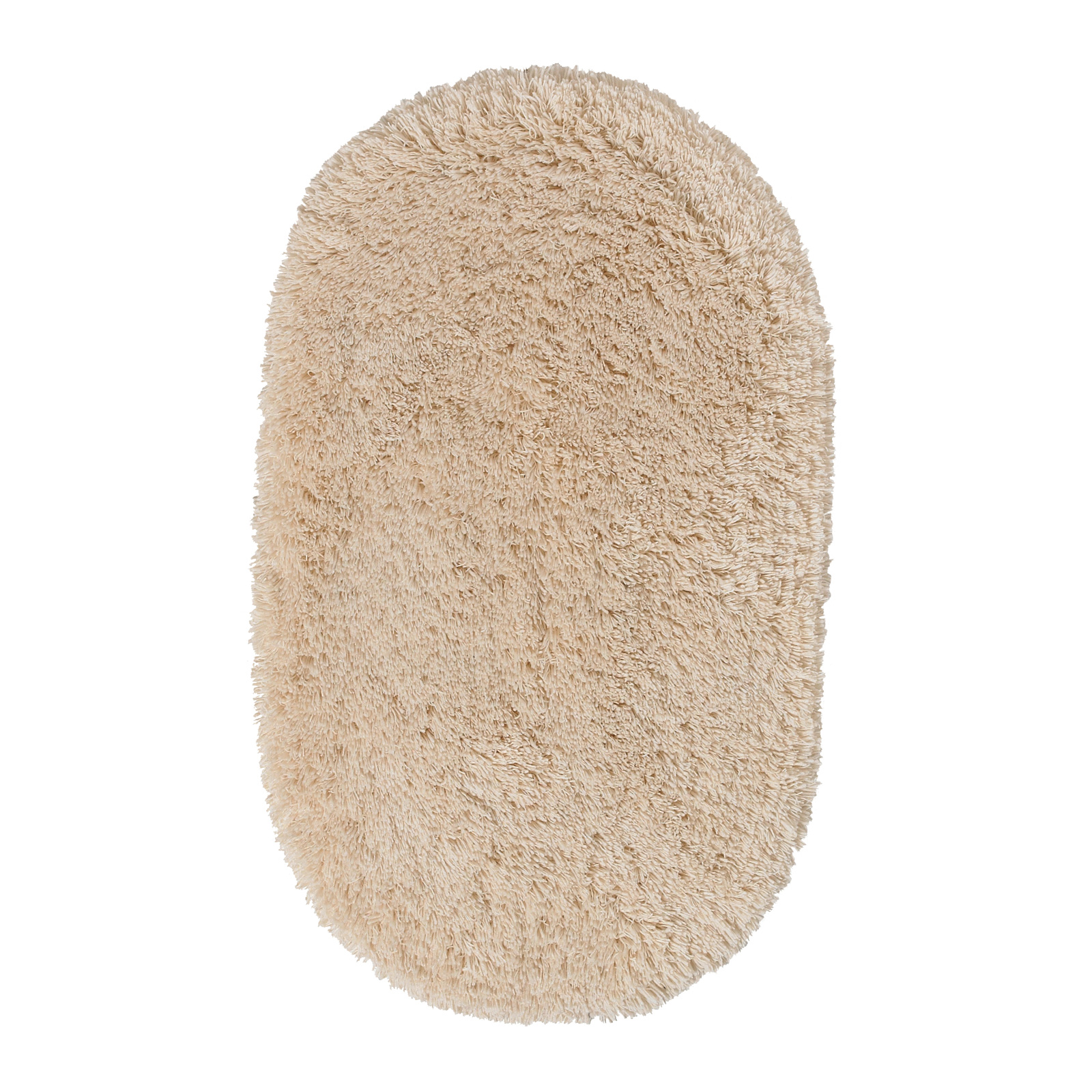 Oval Shaped Carpet Rug 5cm Shaggy Deep Pile Machine Washable 75 x