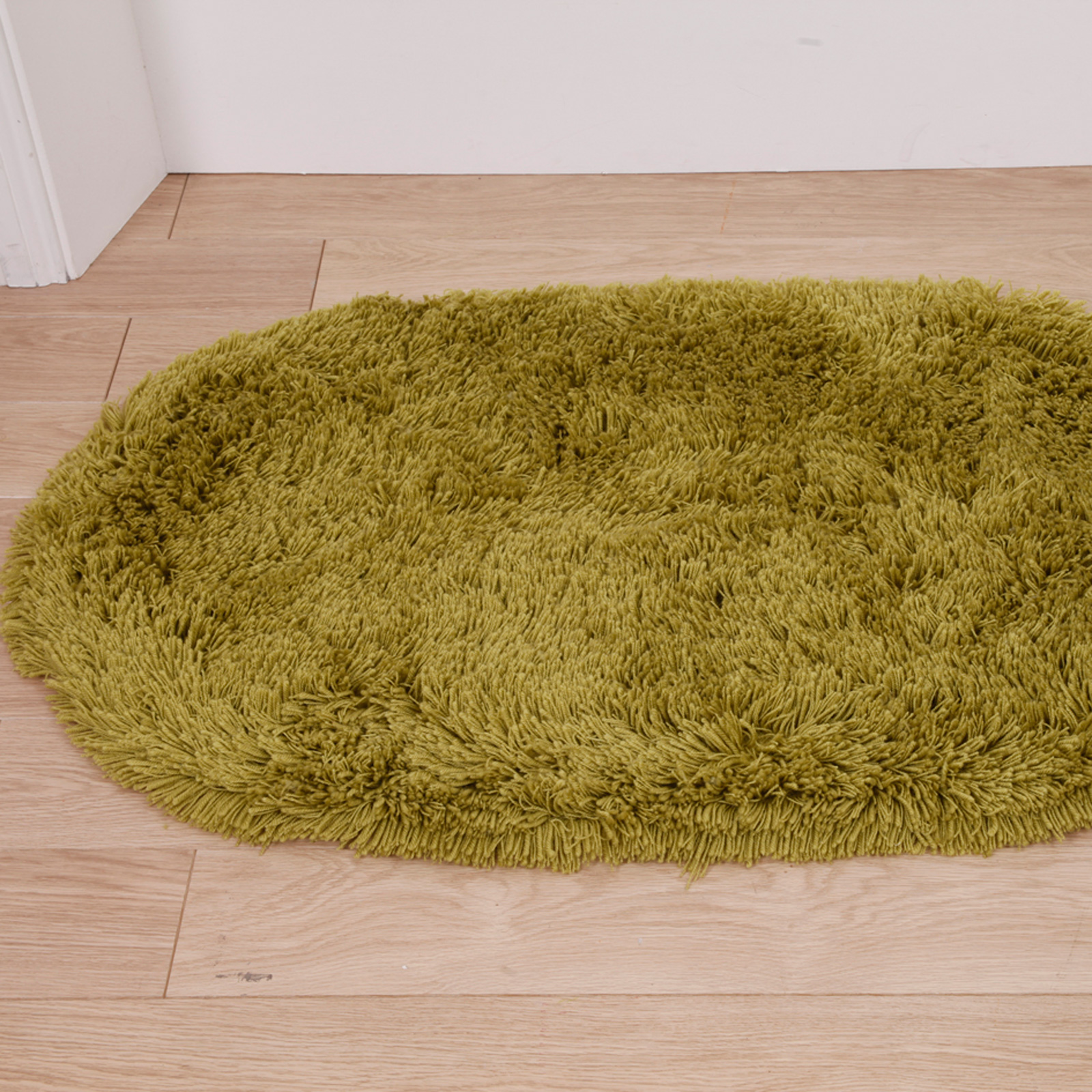 Oval Shaped Carpet Rug 5cm Shaggy Deep Pile Machine Washable 75 x