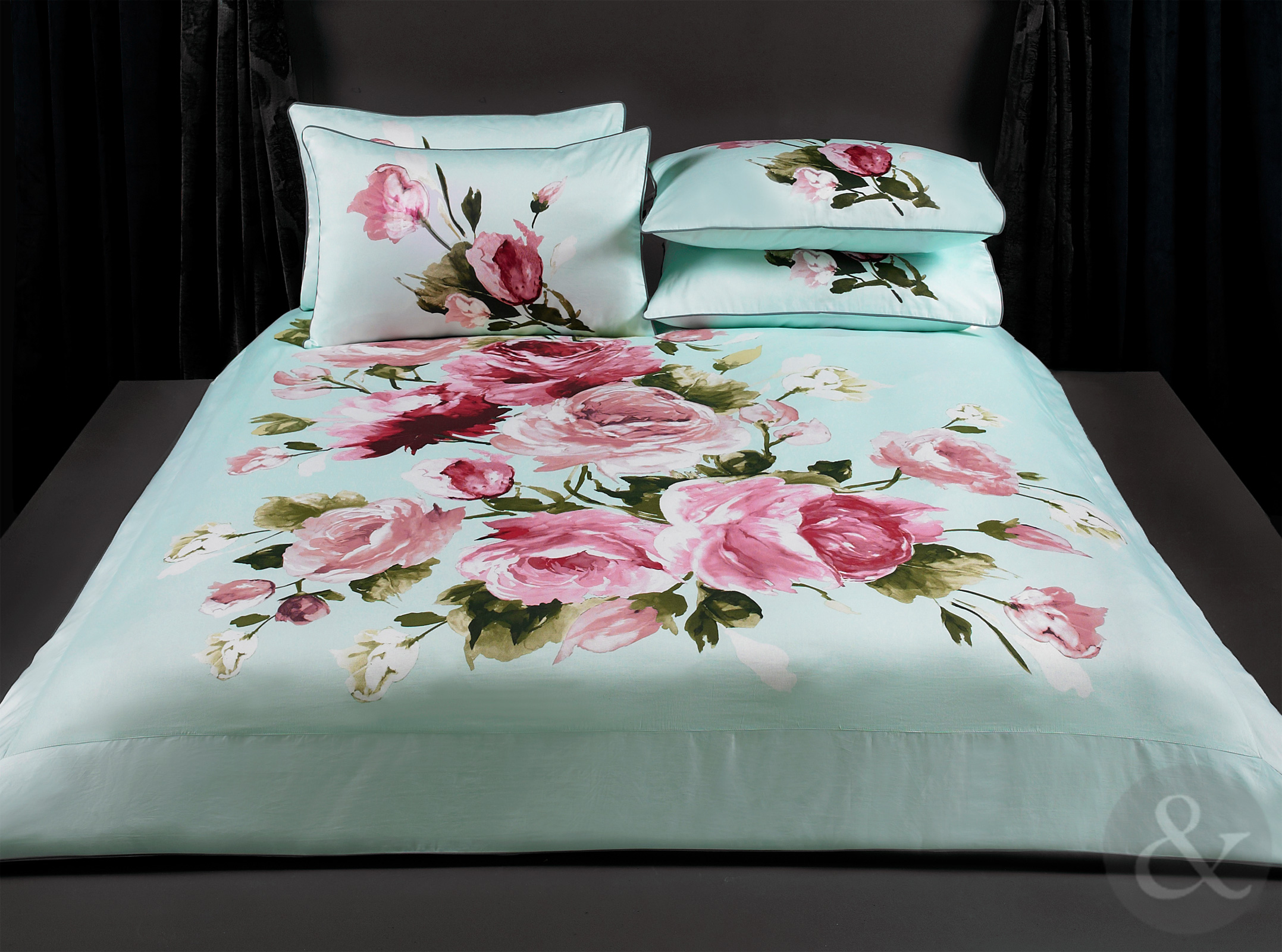 100 Cotton Sateen Duvet Cover Luxury Traditional Floral Quilt Cover