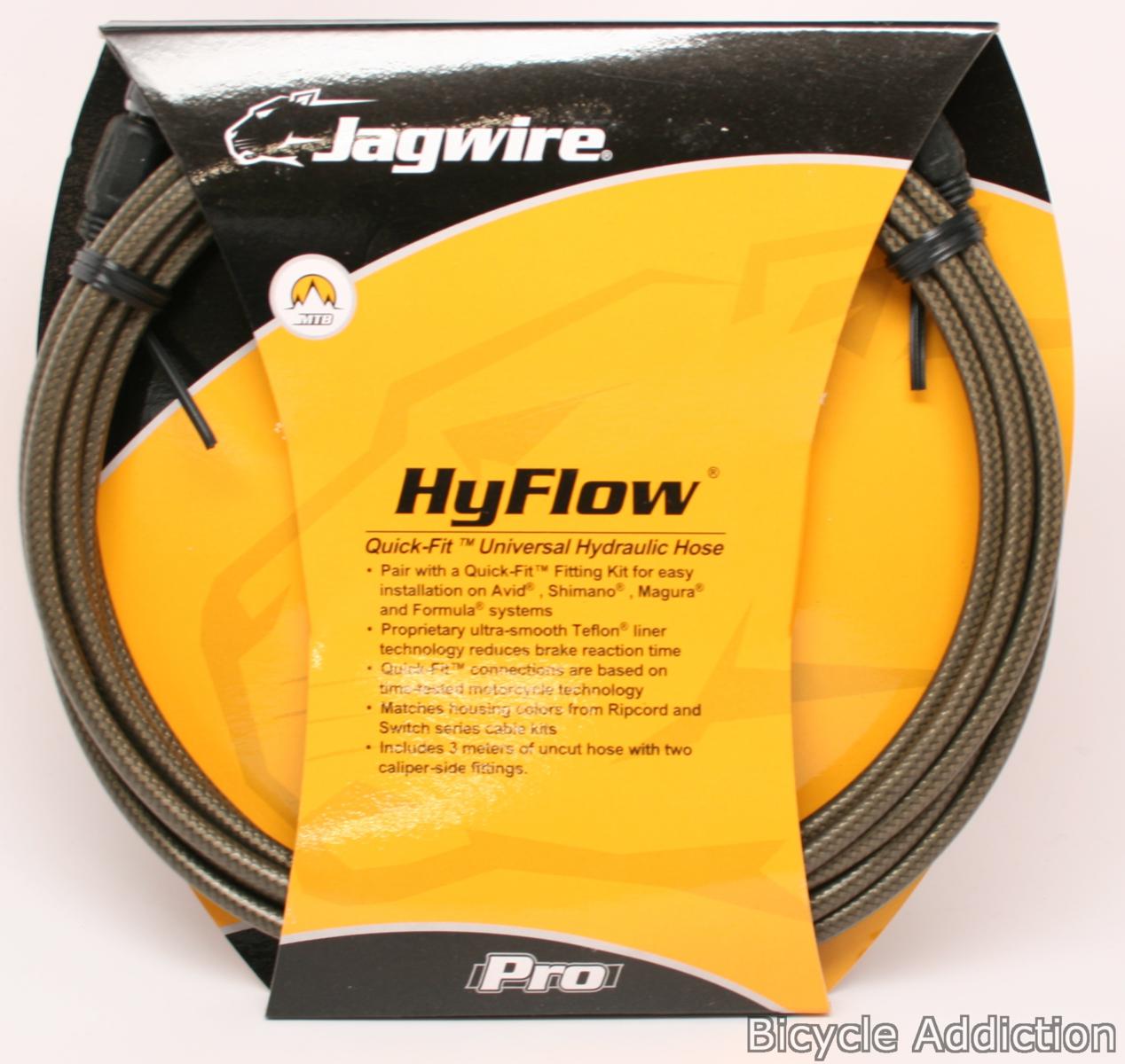 Jagwire HyFlow Hydraulic Disc Hose Kit Carbon Silver 3000mm QuickFit