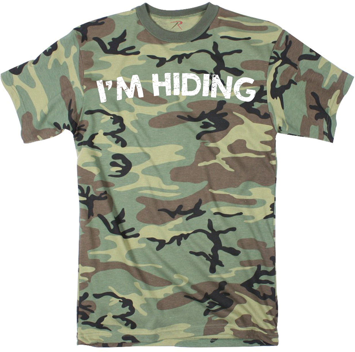 Mens I'm Hiding Funny Hunting Full Print Camouflage T shirt