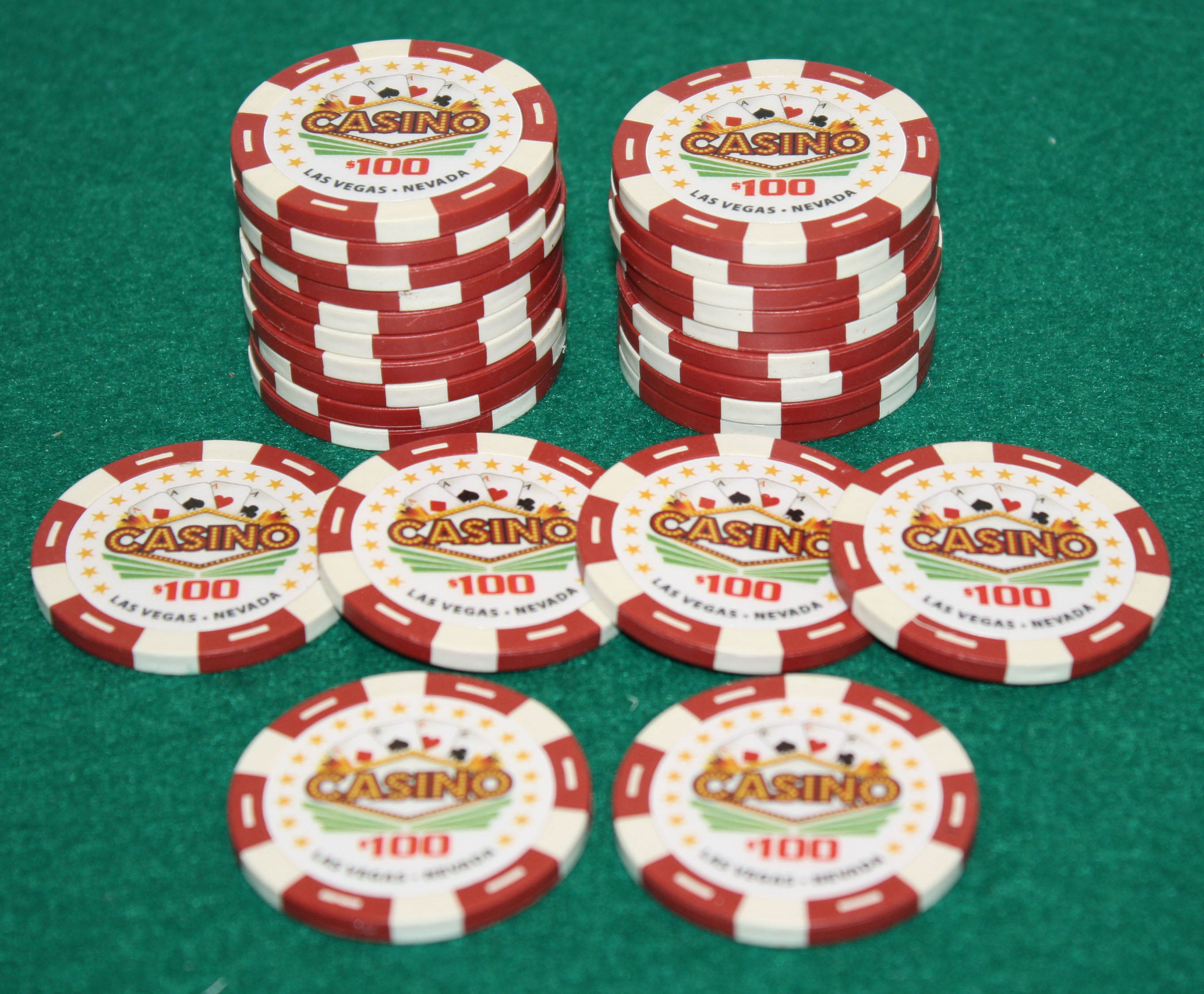 100 Pro Vegas Casino Chips *Super High Quality* Poker Chip 11.5 Grams