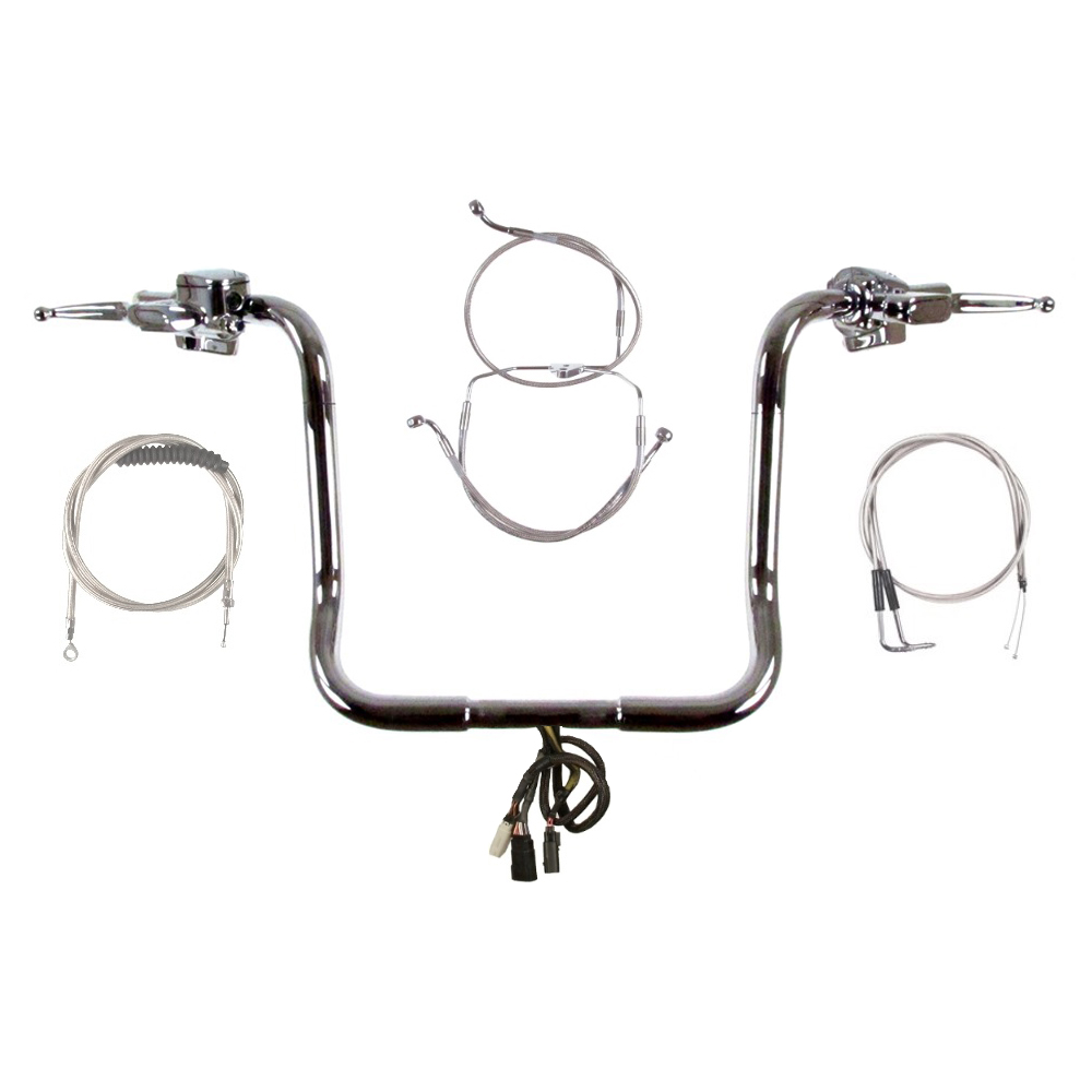 1 1/4" Chrome 16" Ape Hanger Handlebar Kit 19962006 Harley Ultra Classic