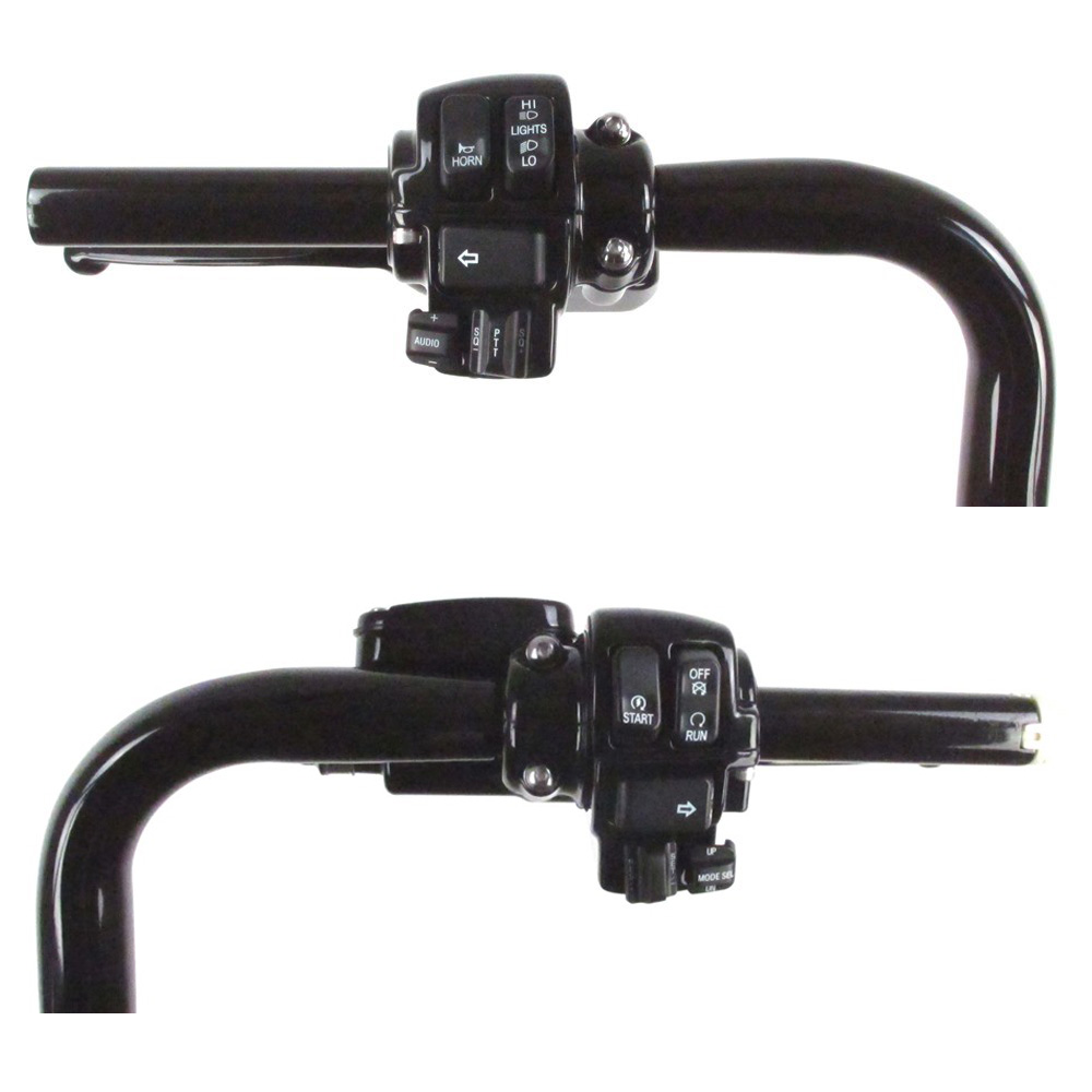 1 1/4" BBlack 18" Ape Hanger Handlebar Kit 2007 HarleyDavidson Ultra