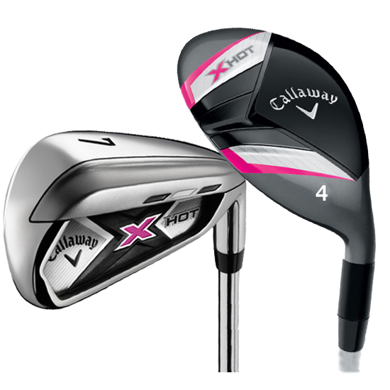 Callaway 2013 X Hot Combo Hybrid Iron Set 4h 5h 6PW, SW Women's Flex