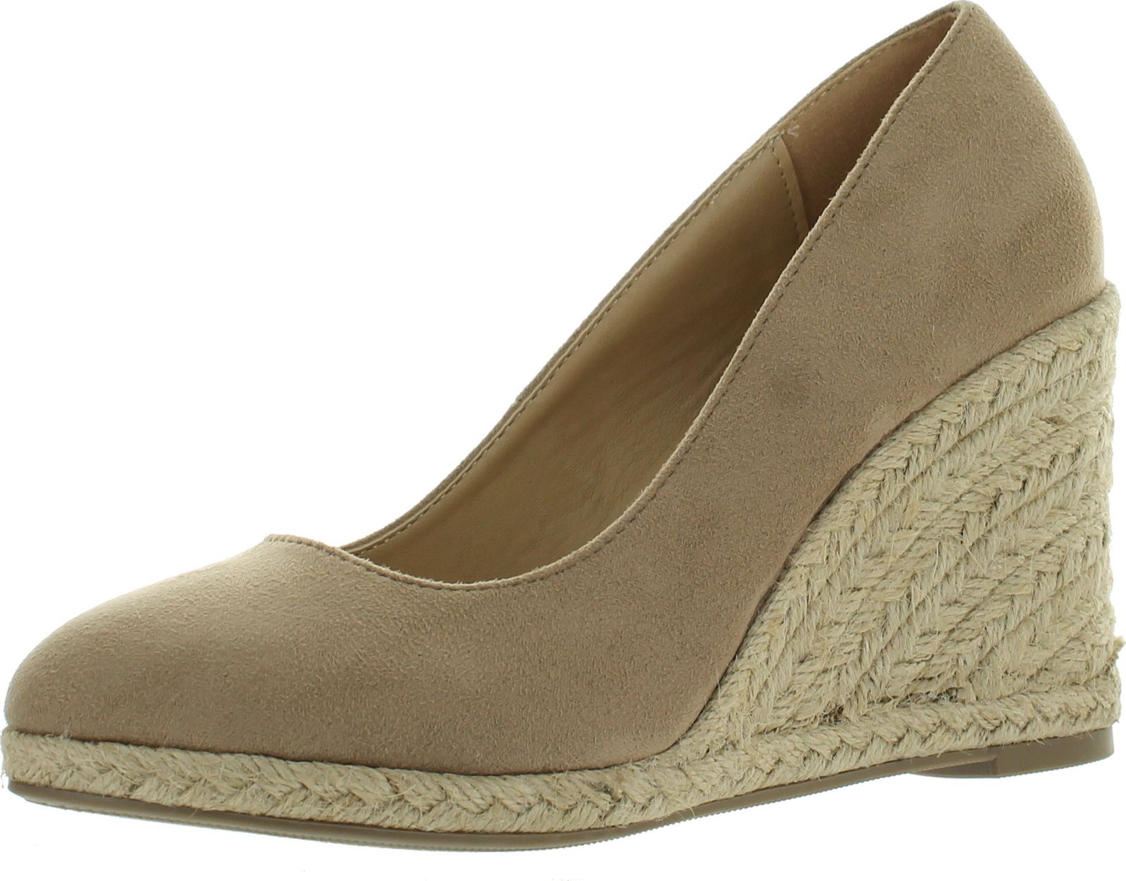 round toe espadrille wedge