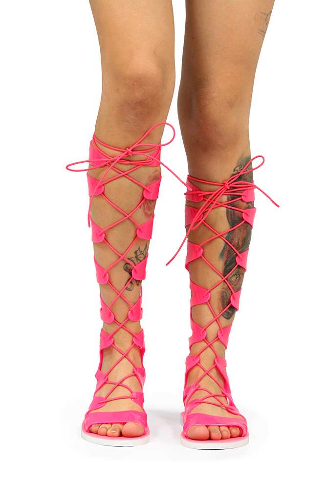 Static Fashion Womens Lace Up Jelly Gladiator Sandals eBay