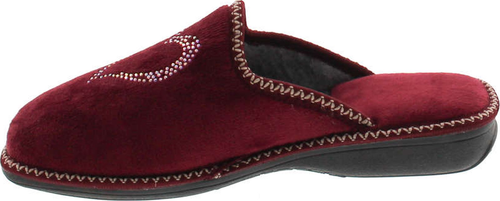 SC Home Collection Womens 12517 Plush Heart Cozy House Slippers Made in Europe