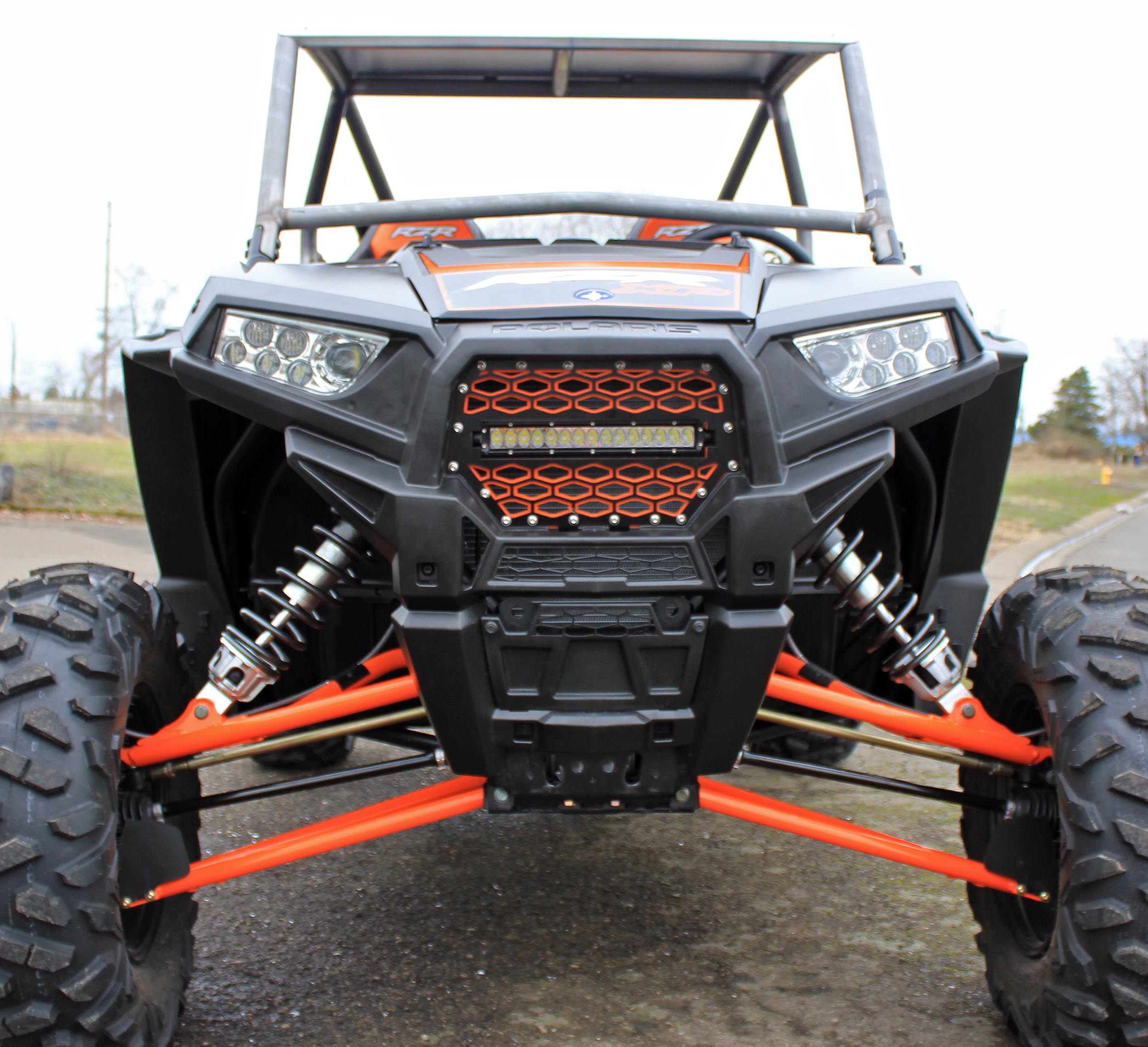 ModQuad Grill With 10" LED Light Bar Orange for Polaris RZR XP1 XP 1000 900