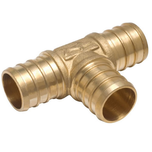 Lead Free 1//2/" x 1//2/" x 1//2/" PEXworx Brass Pex Crimp Tee 25 Bag of