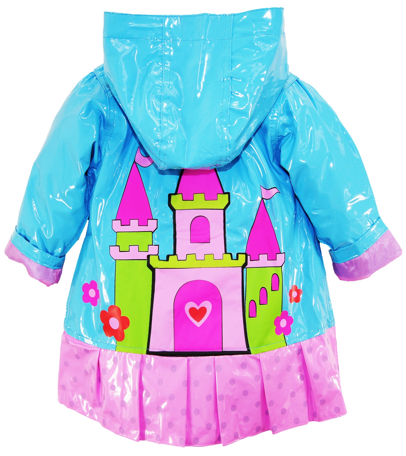 Wippette Baby Girls Rain Coat Waterproof Vinyl Hooded Princess Raincoat Jacket eBay