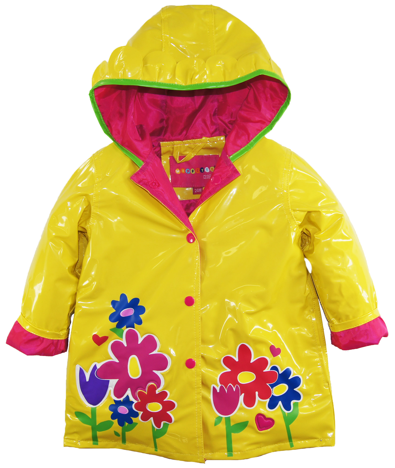 Wippette Little Girls Waterproof Vinyl Big Flowers Raincoat Jacket eBay