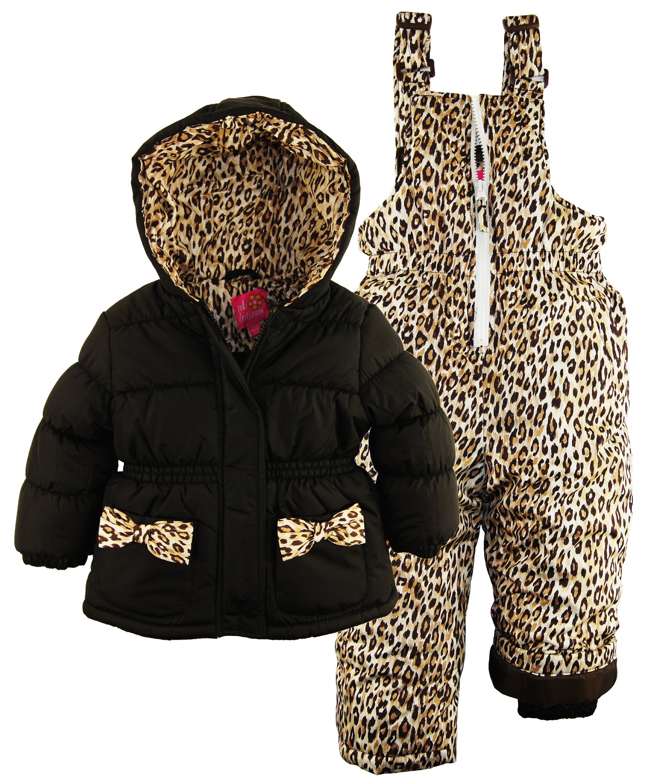 Pink Platinum Toddler Girls Snowsuit Winter Puffer Jacket Animal