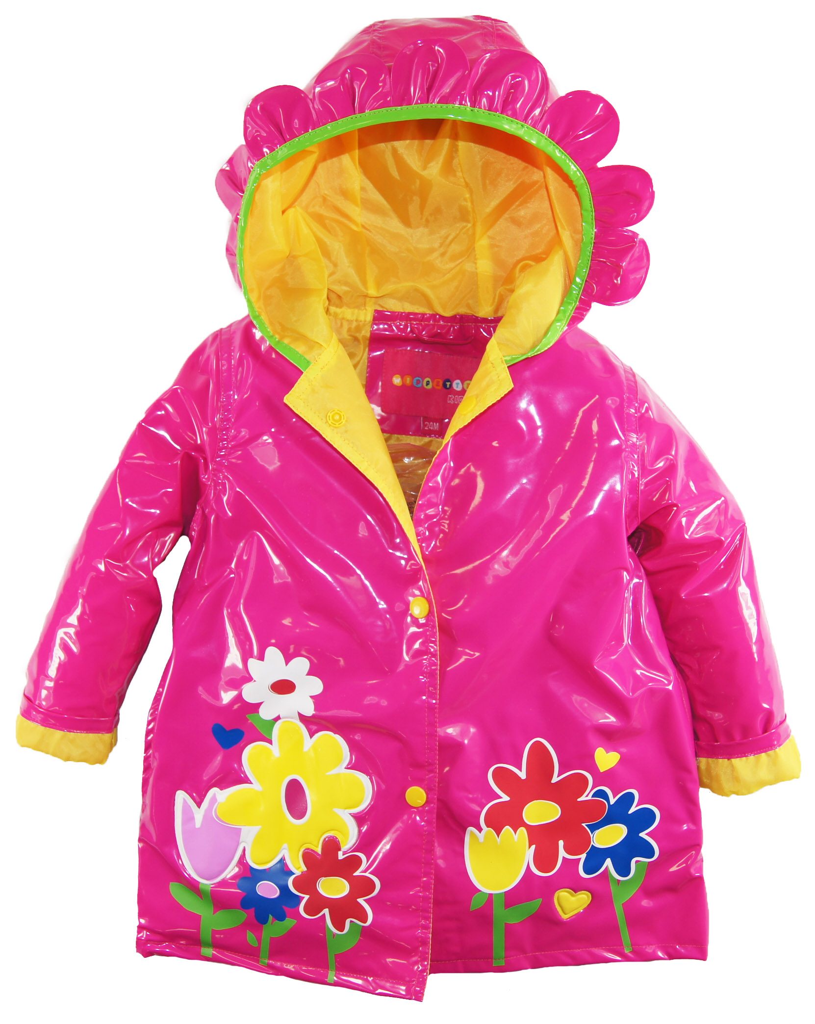 Wippette Little Girls Waterproof Vinyl Big Flowers Raincoat Jacket eBay