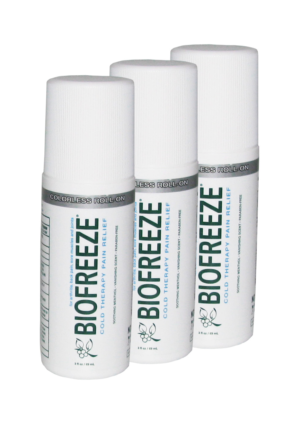 Biofreeze Pain Relieving Gel, Colorless Roll-On - 3oz (3 Pack) | eBay