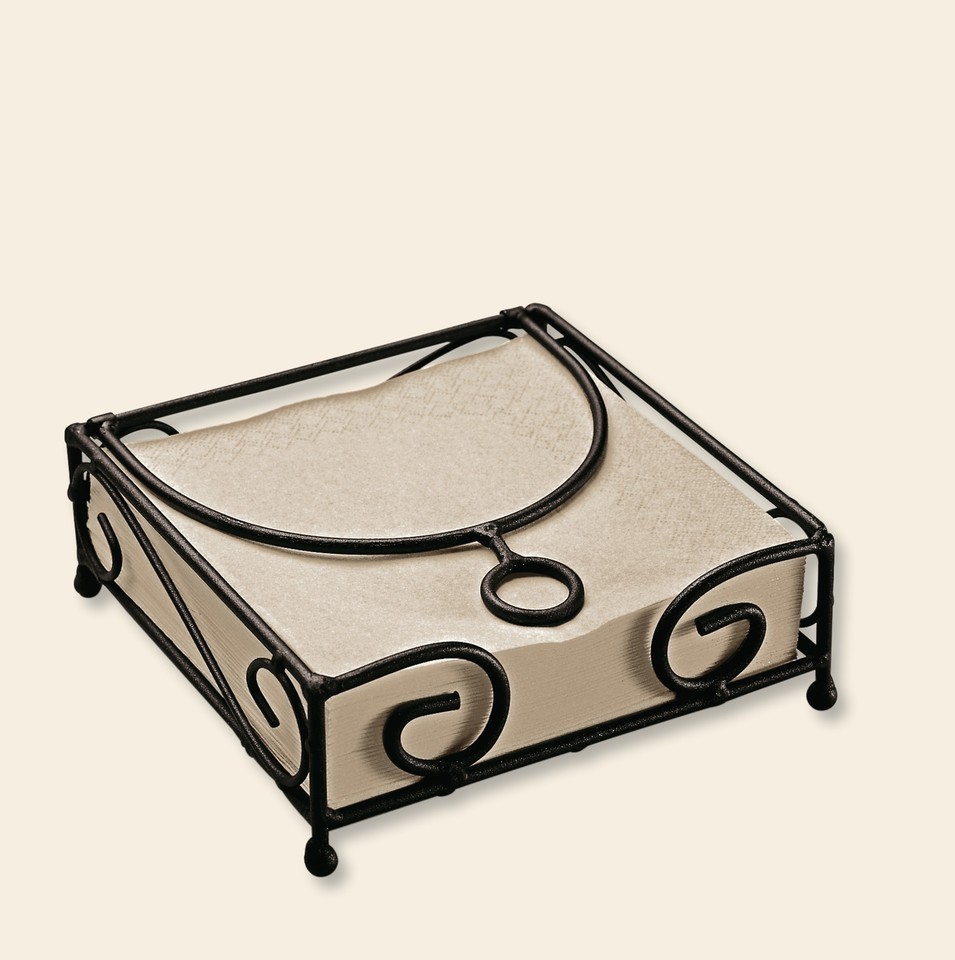 Metal Flat 7 in Square Luncheon Napkin Holder Black eBay