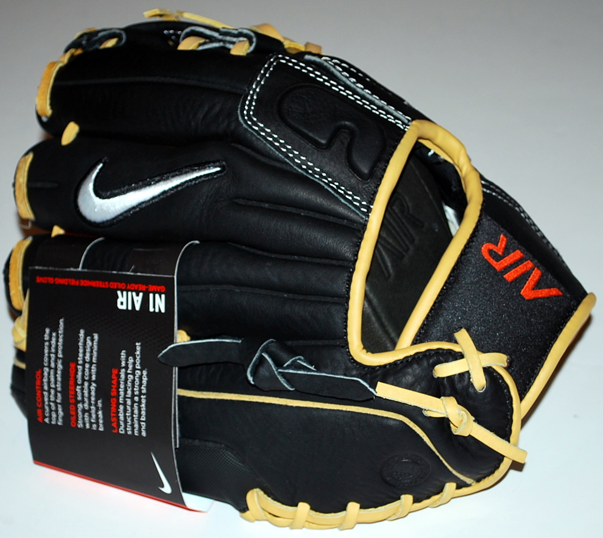 Nike Men's N1 Air SteerHide Fielding Baseball Glove Black 11.25" eBay