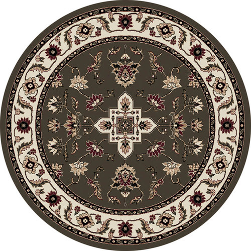 ORIENTAL GREEN AREA RUG 8X8 ROUND PERSIAN CARPET 027 ACTUAL 7' 10" x