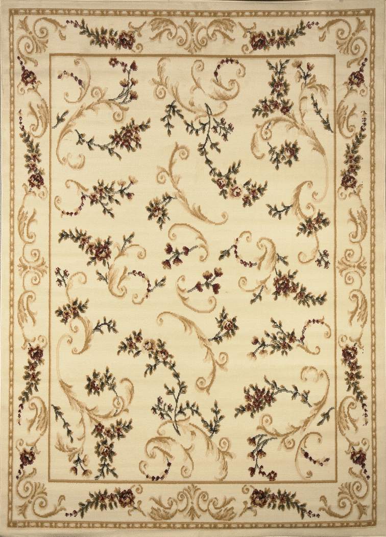Transitional Floral Area Rug 8x11 Casual Vines Scrolls Carpet Actual 7