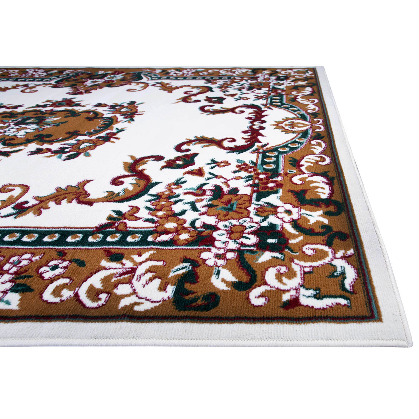 Oriental Floral Border Area Rug 5x8 Scrolls Persian Carpet Actual 5' 2