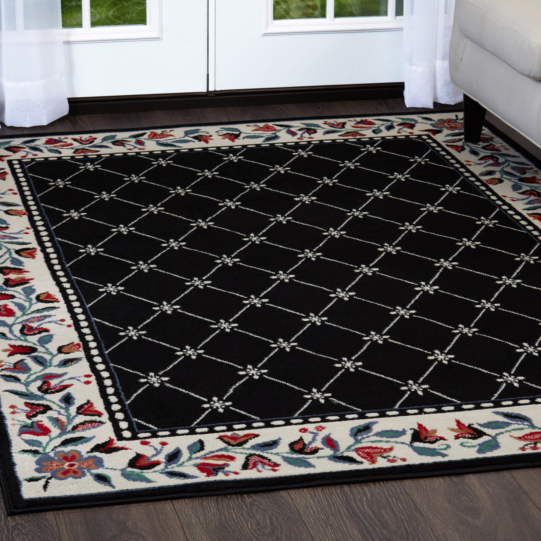 Trellis Moroccan Tile Area Rug or Floral Lattice Modern Carpet All