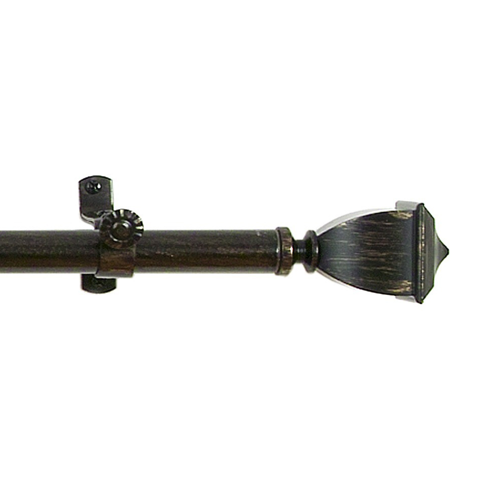 Curtain Rod Decorative Telescopic Cafe Window Drapery Rods Set w/ Modern Finials eBay