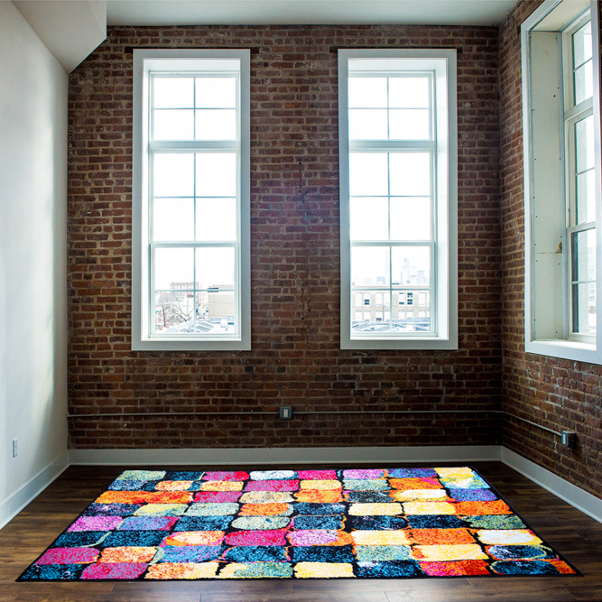 Modern Rug Contemporary Area Rugs Multi Geometric Swirls Lines Abstract