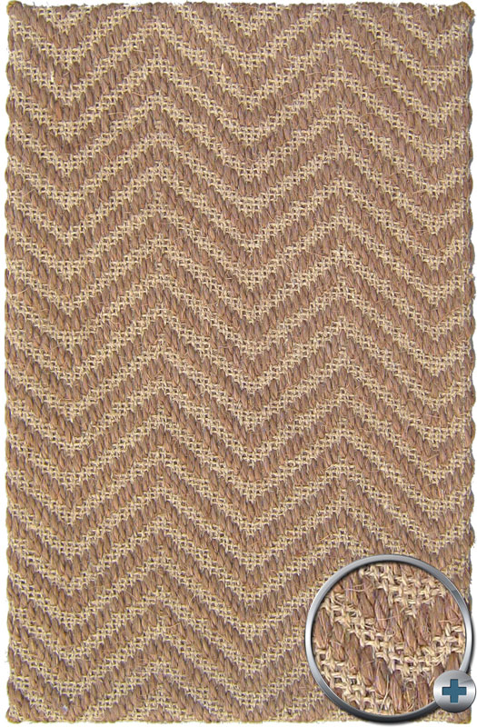 Brown Natural Sisal Outdoor 3x5 Carpet Chevron Modern Area Rug Actual