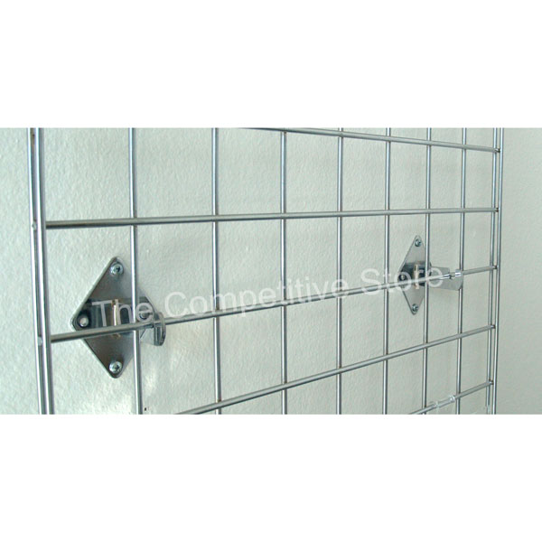 Gridwall Heavy Duty Wall Mount Brackets for Grid Panels 4 Pcs Blk