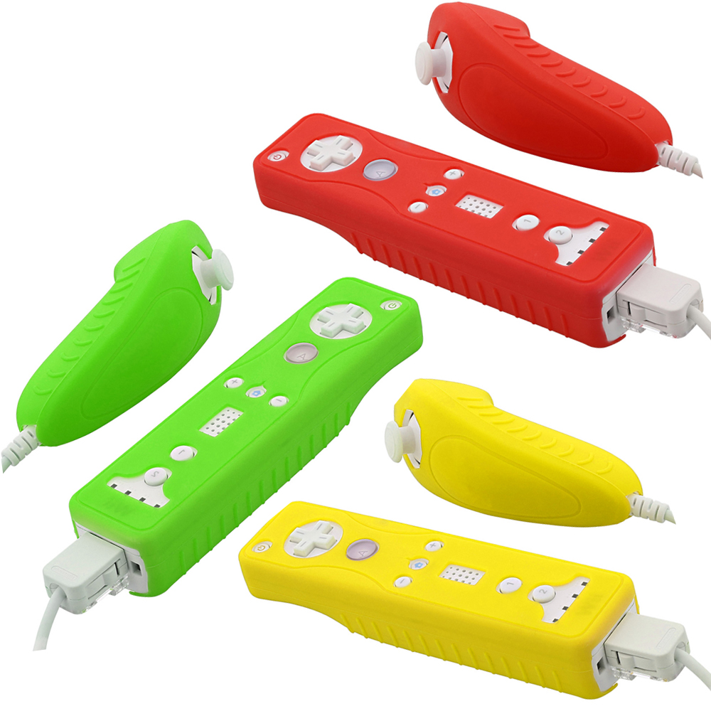 Fosmon Nunchuck Remote Controller Slim Silicone Case Skin Cover for