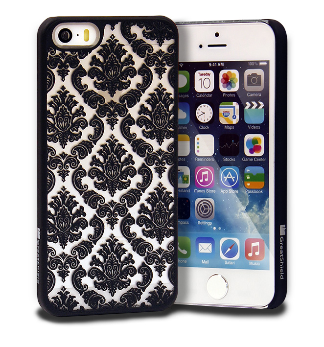 Damask Vintage Pattern Rubber Protector Hard Case Cover For Apple