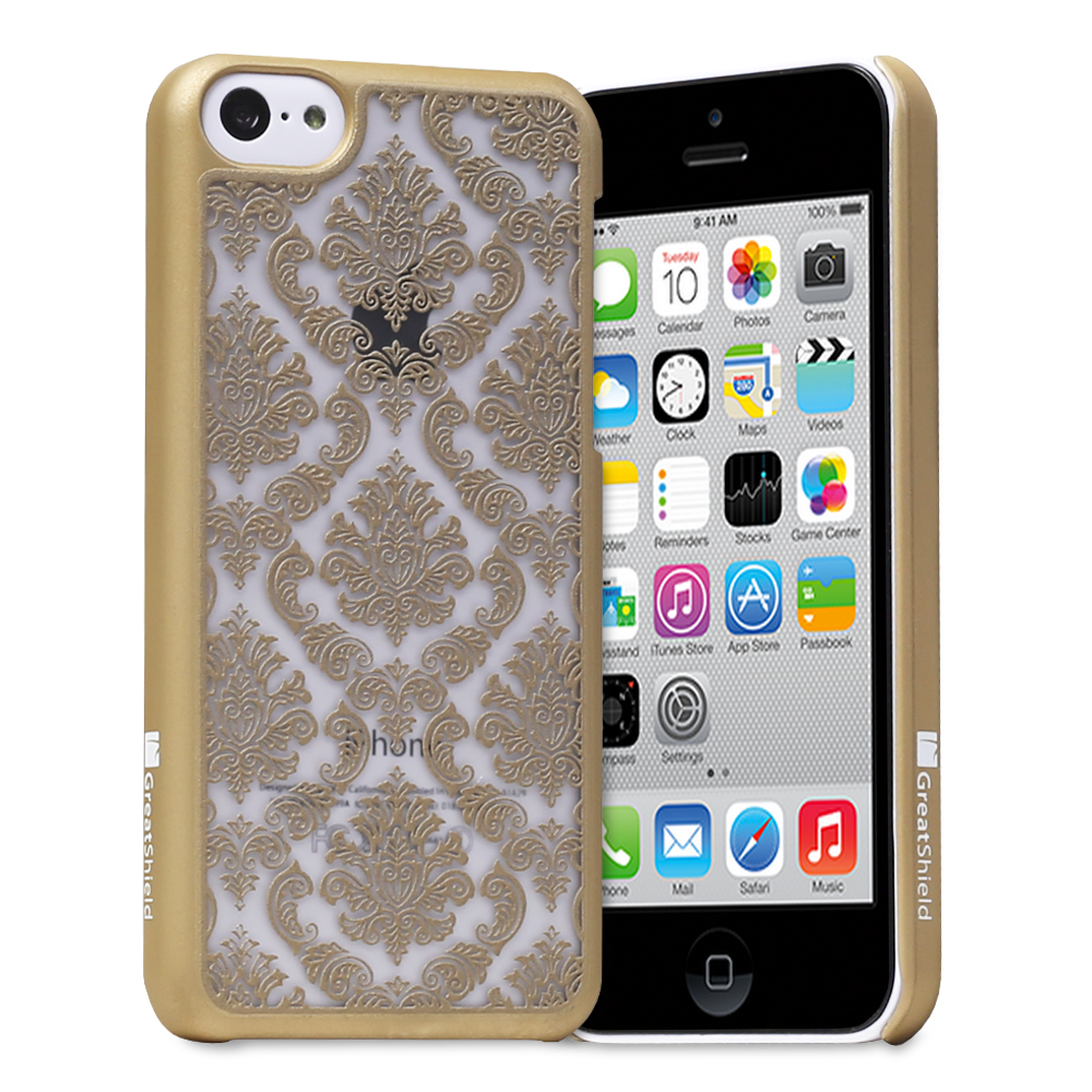 Damask Vintage Pattern Rubberized Protector Hard Case For Apple iPhone