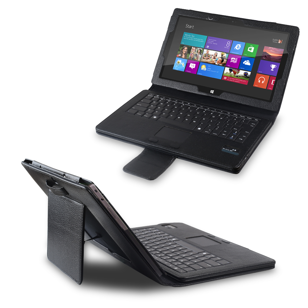 Bluetooth Keyboard Leather Stand Case w/ Touchpad for Microsoft Surface