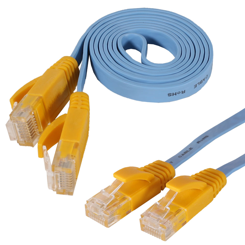 CAT6 FLAT Network LAN Cable Cord 3FT 6FT 10FT 15FT