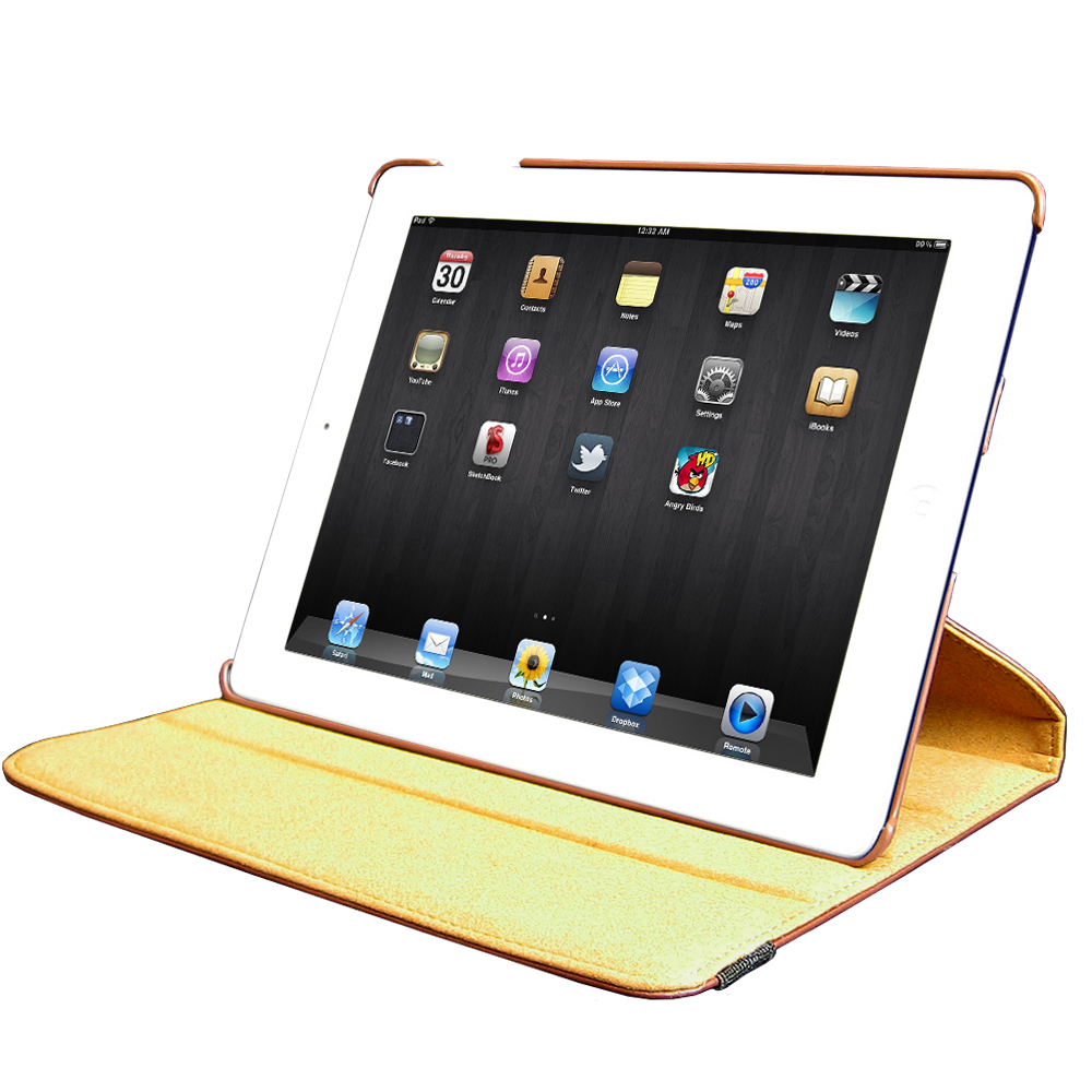 for iPad 2 360° Rotating PU Leather Case Smart Cover Swivel