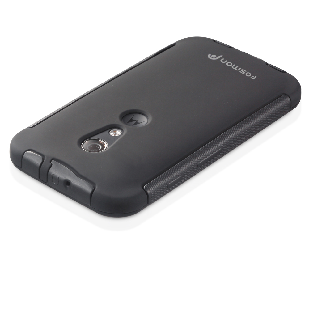New For Motorola Moto G 2nd Gen Hybrid TPU Case Cover Built-In Screen Protector - Imagen 6 de 12