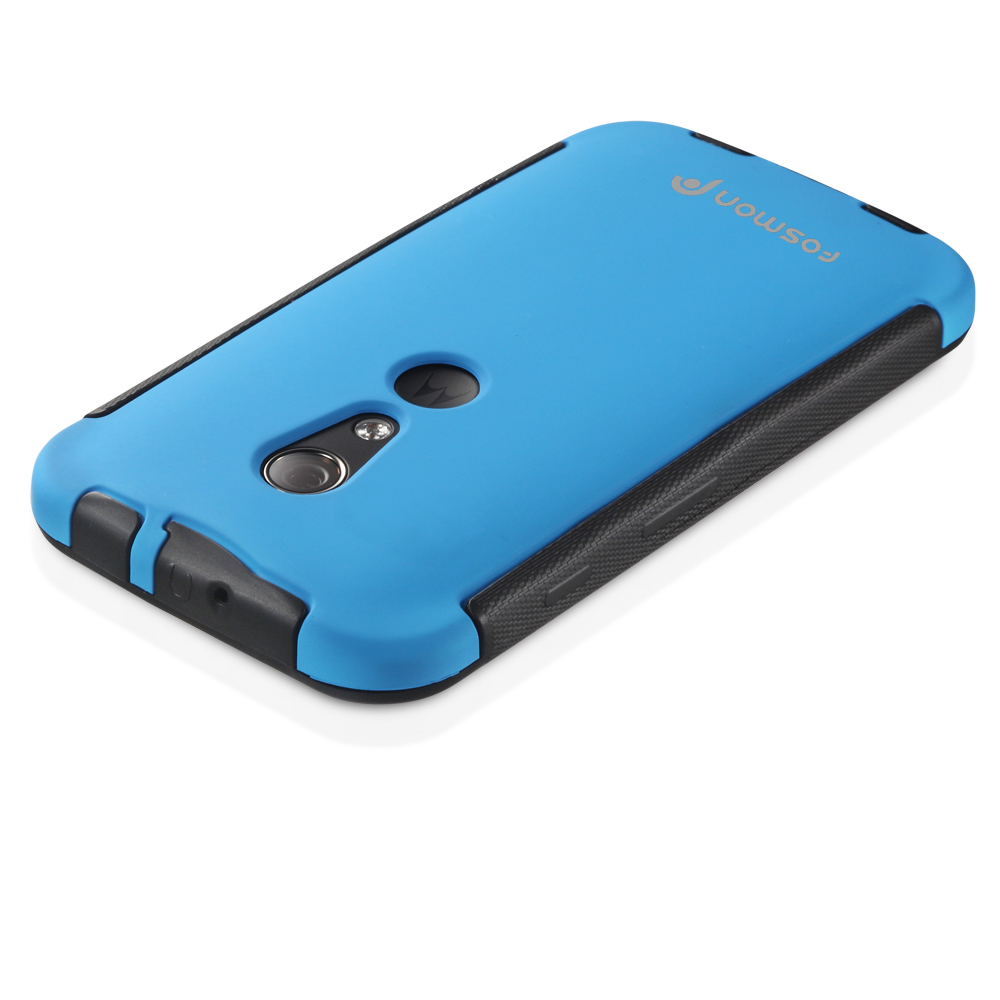 New For Motorola Moto G 2nd Gen Hybrid TPU Case Cover Built-In Screen Protector - Imagen 9 de 12