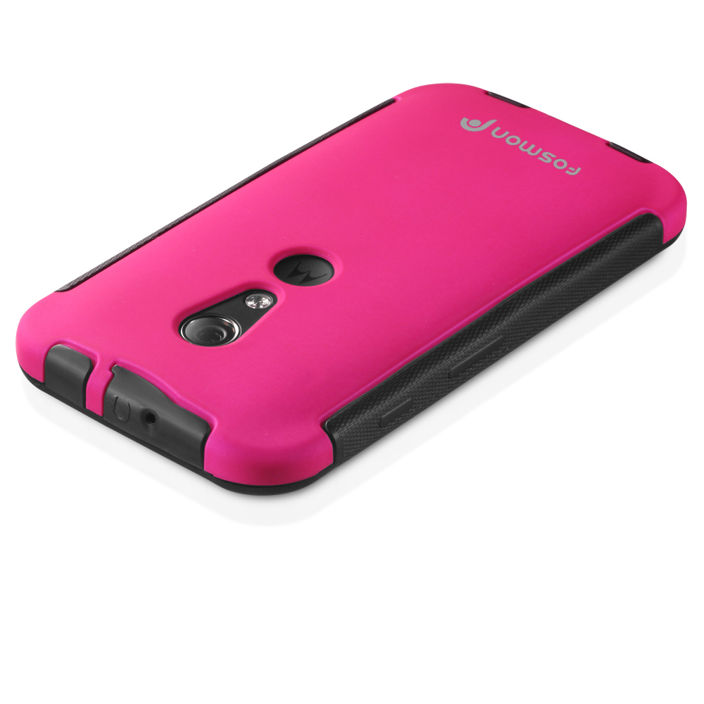 New For Motorola Moto G 2nd Gen Hybrid TPU Case Cover Built-In Screen Protector - Imagen 12 de 12
