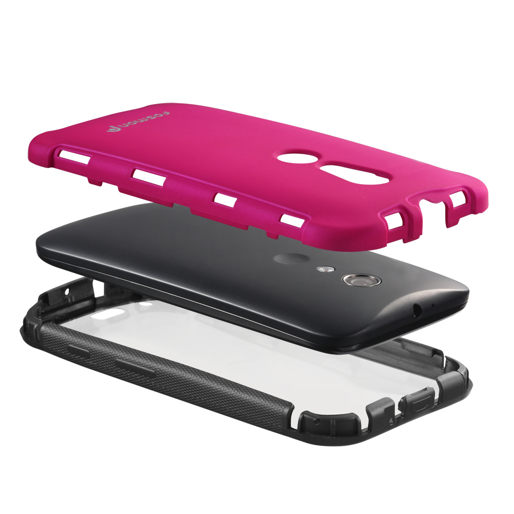 New For Motorola Moto G 2nd Gen Hybrid TPU Case Cover Built-In Screen Protector - Imagen 11 de 12