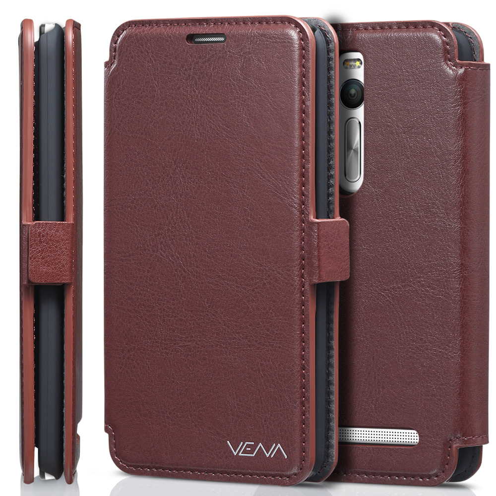 Wallet Asus Zenfone S - Genuine Leather Wallet Folio Cover Stand Card Slots wallet asus zenfone s genuine leather wallet folio cover stand card slots