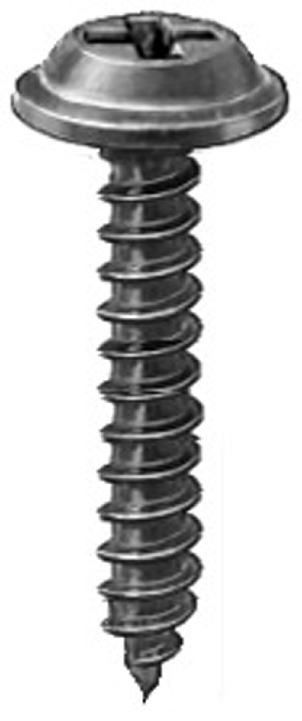 100 8 X 1" Phillips Flat Washer Head Screws Blk ECoat