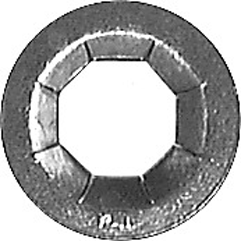 100 5/16" Stud Flat PushOn Retainer 5/8" O.D. Zinc
