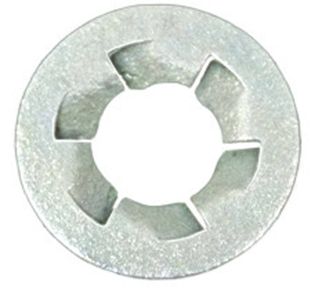 100 3/8" Pushnut Bolt Retainers 25/32" O.D. Zinc