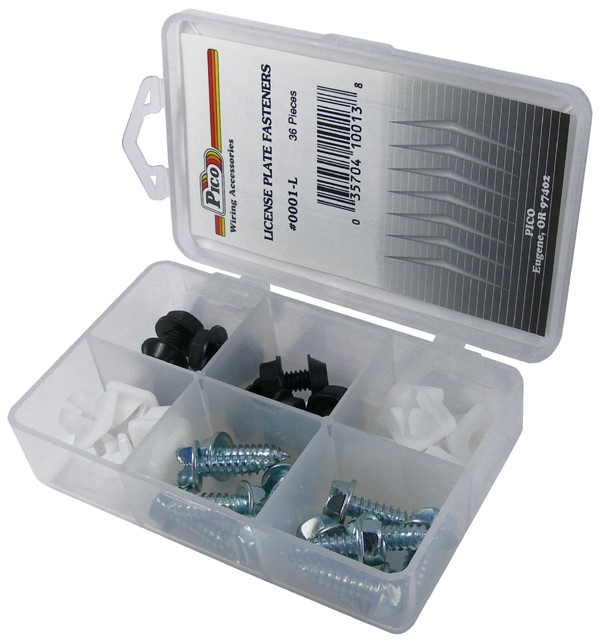 36 Piece License Plate Fastener Assortment in Plastic Kit eBay